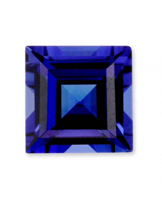 7mm SQUARE CREATED SAPPHIRE