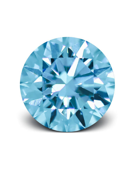 0.8mm ROUND COLOR ENHANCED DIAMOND AQUA BLUE