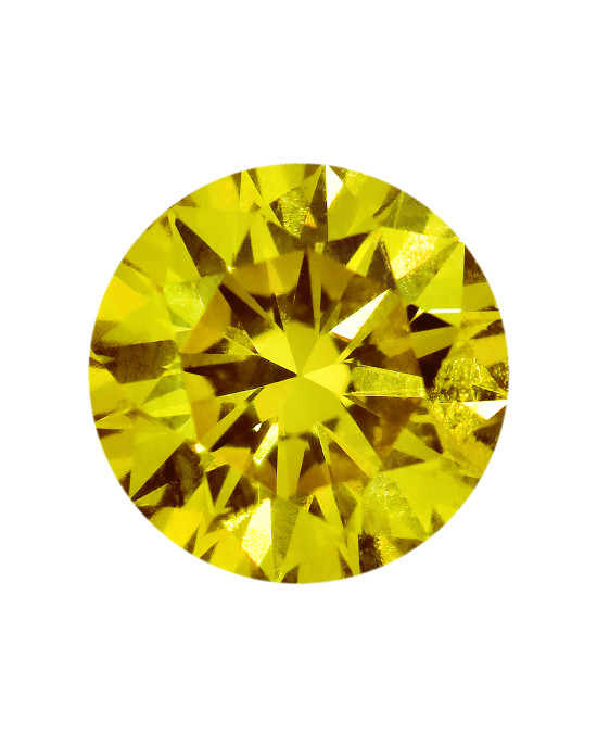 1.3mm ROUND COLOR ENHANCED DIAMOND GOLDEN YELLOW