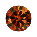 0.8mm ROUND COLOR ENHANCED DIAMOND ORANGE COGNAC