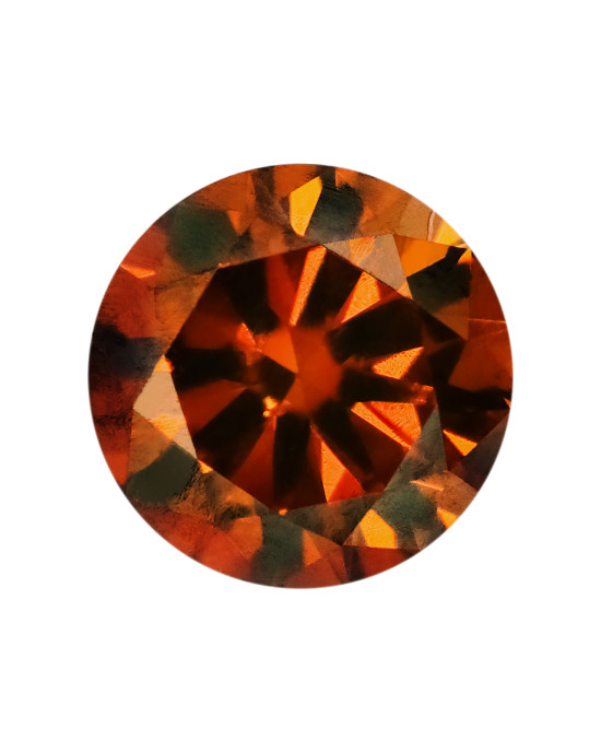 2.4mm ROUND COLOR ENHANCED DIAMOND ORANGE COGNAC