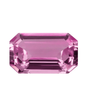 6X4mm EMERALD CUT PINK SAPPHIRE AA