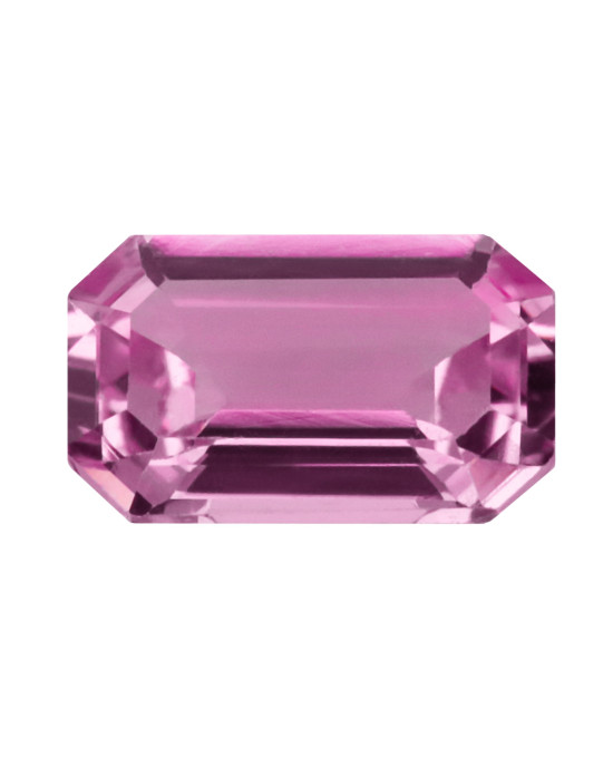 6X4mm EMERALD CUT PINK SAPPHIRE AA