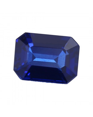 9.22 x 6.85 Royal Blue Emerald Cut Sapphire