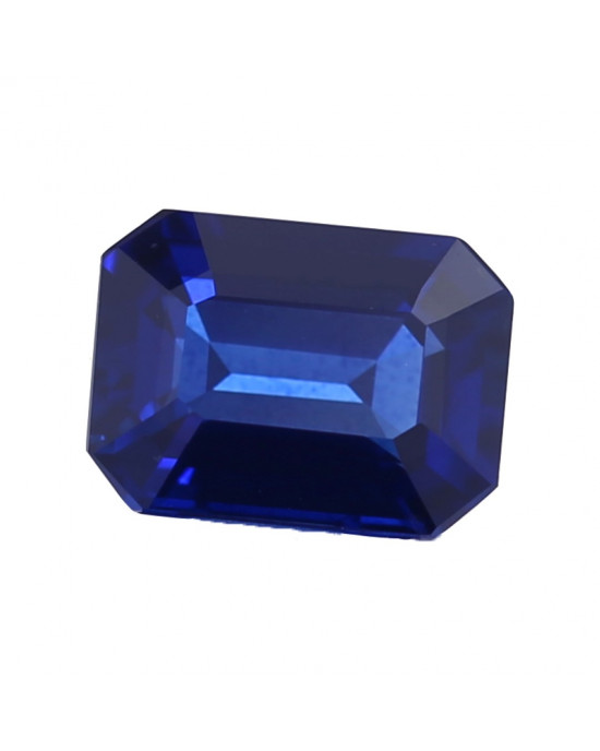 9.22 x 6.85 Royal Blue Emerald Cut Sapphire