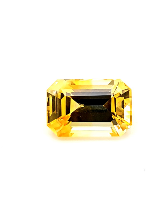 13.42X9.04MM EMERALD CUT YELLOW SRI LANKA SAPPHIRE 8.61CT