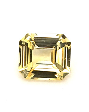 10X9MM EMERALD CUT YELLOW SRI LANKA SAPPHIRE 4.50CT