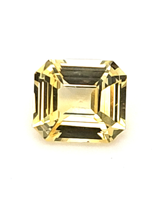 10X9MM EMERALD CUT YELLOW SRI LANKA SAPPHIRE 4.50CT