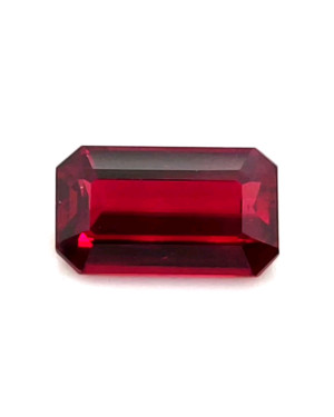10.81X6.3MM EMERALD CUT  MOZAMBIQUE RUBY 3.05CT