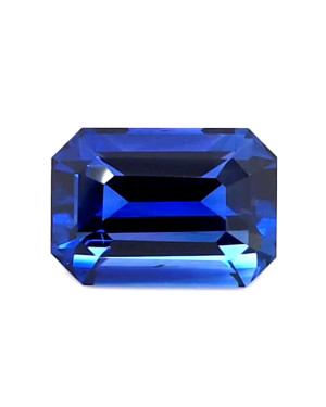 13.07X9.2MM EMERALD CUT  CEYLON SAPPHIRE 8.96CT