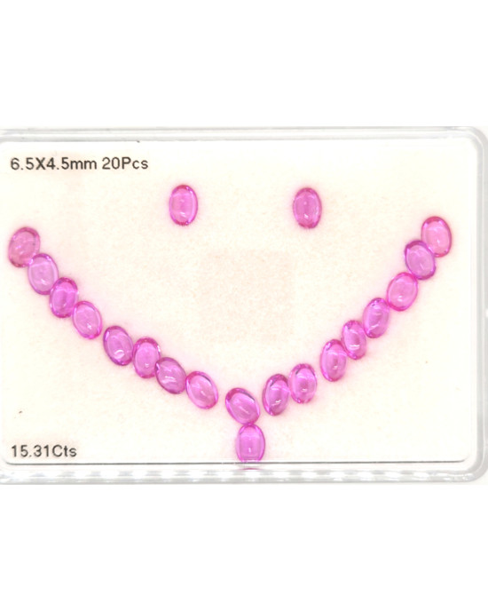 6.5X4.5MM CABOCHON PINK MADAGASCAR SAPPHIRE 15.31CT