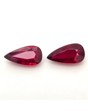 10.8X5.6MM PEAR  MOZAMBIQUE RUBY 4.11CT