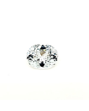 13X10.6MM OVAL WHITE CEYLON SAPPHIRE 6.31CT