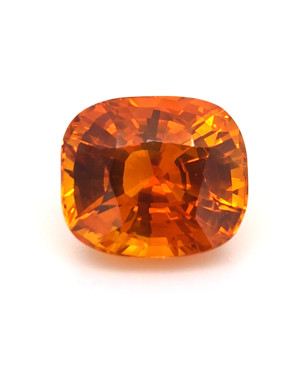 12.73X11.06MM ANTIQUE CUSHION ORANGE SRI LANKA SAPPHIRE 10.24CT