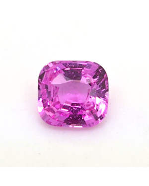 8.4X7.9MM ANTIQUE CUSHION PINK MADAGASCAR SAPPHIRE 3.02CT