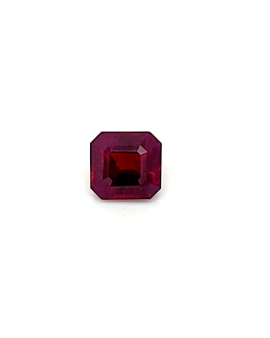 7.64X7.2MM EMERALD CUT  MADAGASCAR RUBY 2.64CT