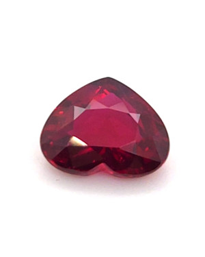 7X8.6MM HEART  MOZAMBIQUE RUBY 1.95CT