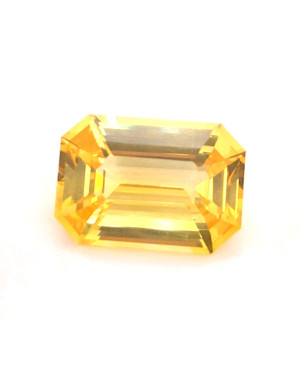 11.98X8.47MM EMERALD CUT YELLOW SRI LANKA SAPPHIRE 5.04CT
