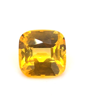 9.95X9.88MM ANTIQUE CUSHION YELLOW SRI LANKA SAPPHIRE 5.03CT