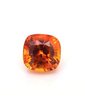 7.1X7.2MM ANTIQUE CUSHION ORANGE SRI LANKA SAPPHIRE 2.52CT
