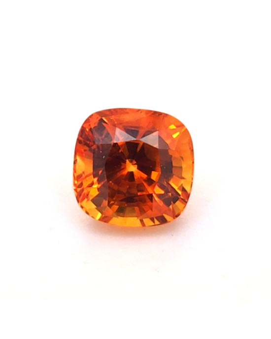 7.1X7.2MM ANTIQUE CUSHION ORANGE SRI LANKA SAPPHIRE 2.52CT