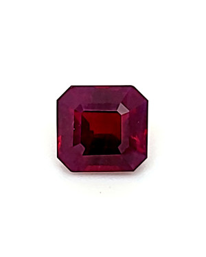 7.64X7.2MM EMERALD CUT  MADAGASCAR RUBY 2.64CT