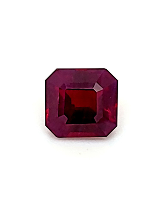 7.64X7.2MM EMERALD CUT  MADAGASCAR RUBY 2.64CT