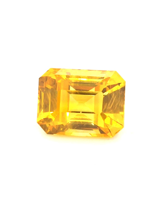13.1X10MM EMERALD CUT YELLOW SRI LANKA SAPPHIRE 10.02CT