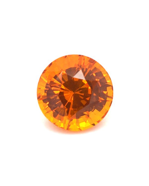 9.4X9.4MM ROUND ORANGE SRI LANKA SAPPHIRE 5.06CT