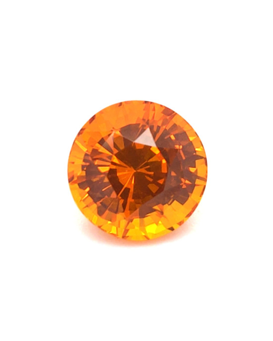 9.4X9.4MM ROUND ORANGE SRI LANKA SAPPHIRE 5.06CT