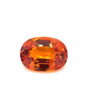 10.9X7.9MM OVAL ORANGE SRI LANKA SAPPHIRE 3.63CT