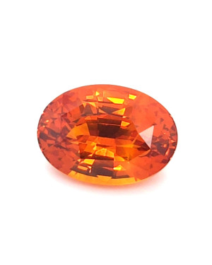 12X8.53MM OVAL ORANGE SRI LANKA SAPPHIRE 5.36CT