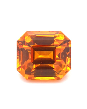 11.85X10.63MM EMERALD CUT ORANGE MOZAMBIQUE SAPPHIRE 10.09CT